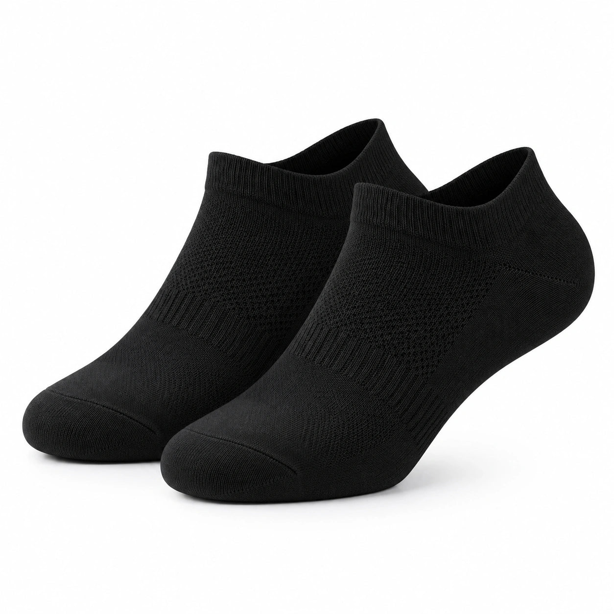 Chaussettes invisibles 43-46 en textile tricoté noir - coupe basse extensible