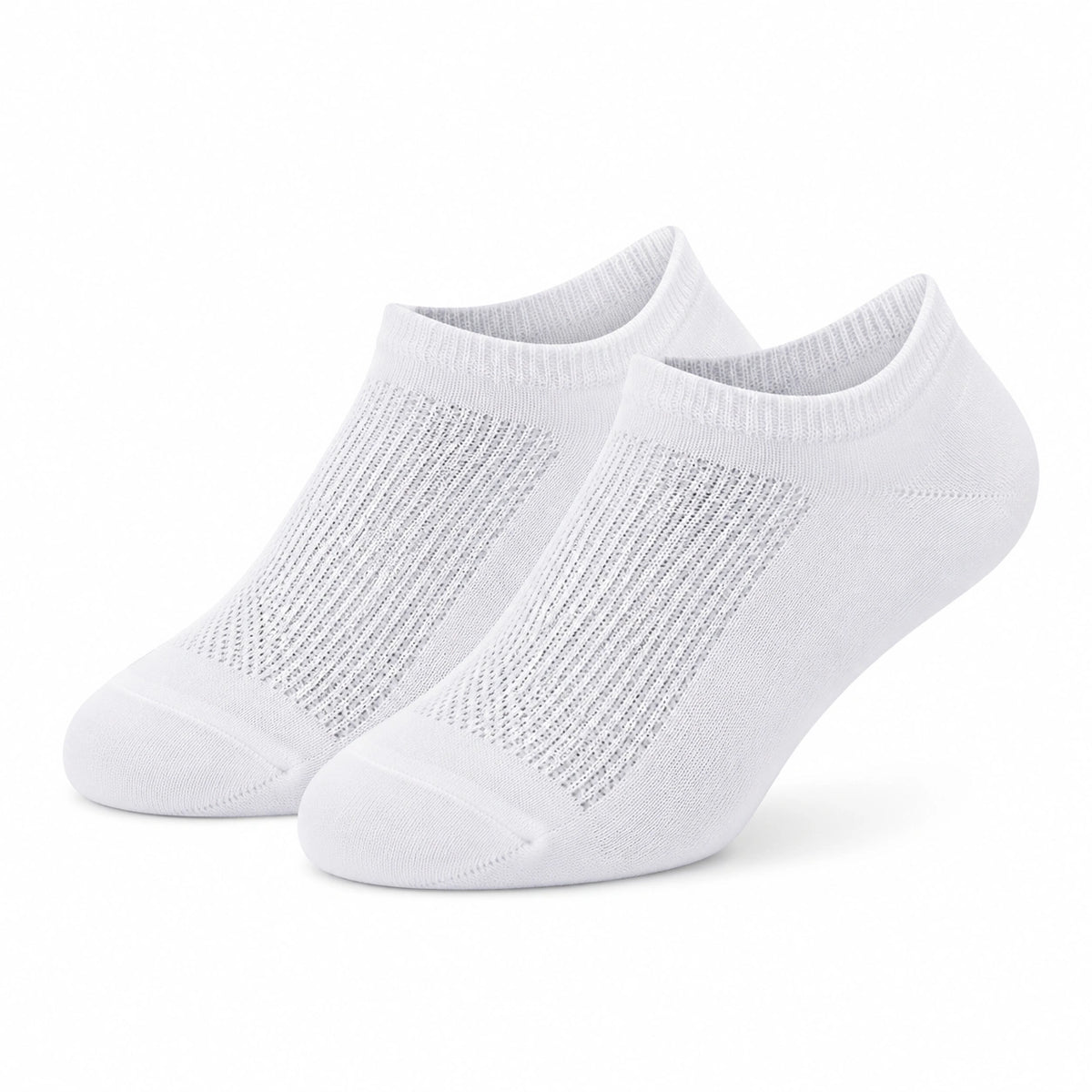 Chaussettes basses 43-46 en maille blanche respirante pour activité sportive
