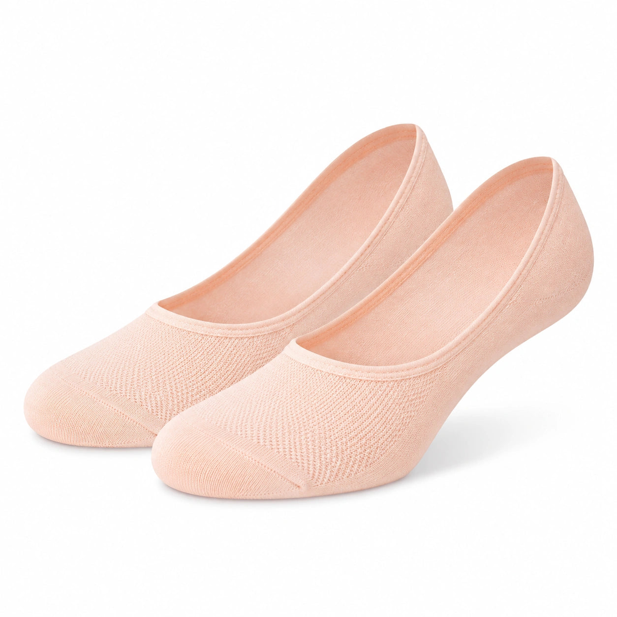 Chaussettes invisibles 35-38 en maille rose poudré pour chaussures basses
