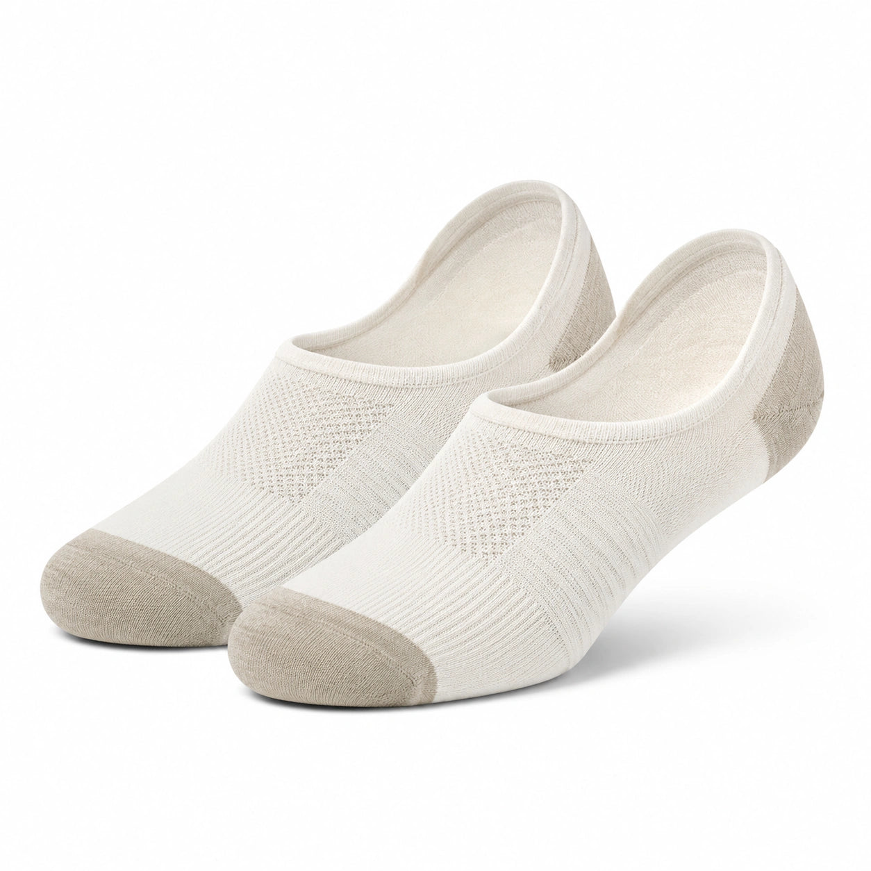 Chaussettes invisibles 39-42 en textile tricoté écru pour usage quotidien