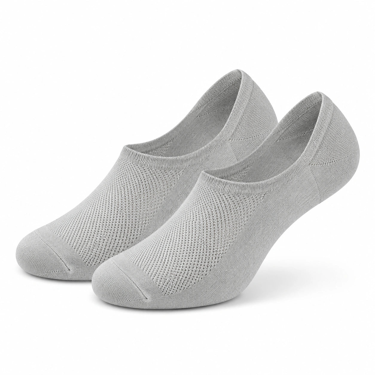 Chaussettes invisibles 39-42 en maille textile grises pour usage quotidien respirantes